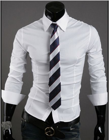 2015 Mens Dress Shirt Styles White Men Business Shirts Denim Shirt ...