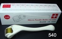 Wholesale 540 needles titanium derma roller mm size white handle gold head CE approved