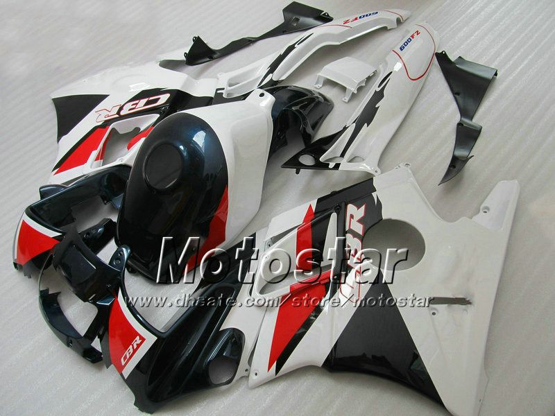 7 cadeaux Carénage ABS noir / blanc noir pour Honda CBR600 F2 1991 1994 91 92 93 94