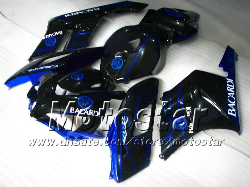 7 gåvor! Bacardi Blue Black Injection Mold ABS Fairings för Honda CBR1000RR 2004 2005 CBR1000 RR CBR 1000RR 04 05