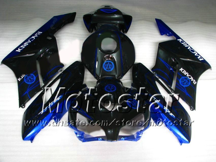 7 gåvor! Bacardi Blue Black Injection Mold ABS Fairings för Honda CBR1000RR 2004 2005 CBR1000 RR CBR 1000RR 04 05