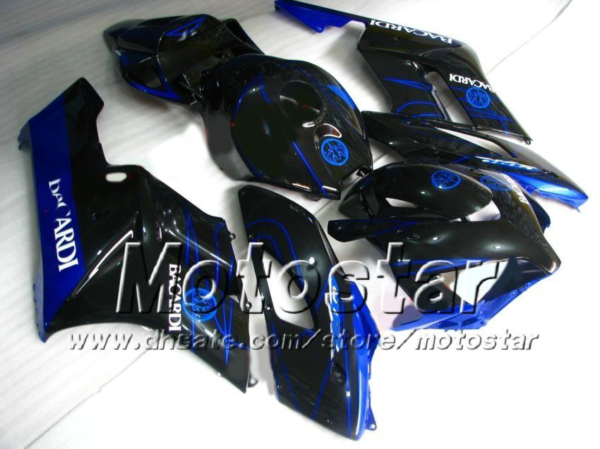 7 gåvor! Bacardi Blue Black Injection Mold ABS Fairings för Honda CBR1000RR 2004 2005 CBR1000 RR CBR 1000RR 04 05