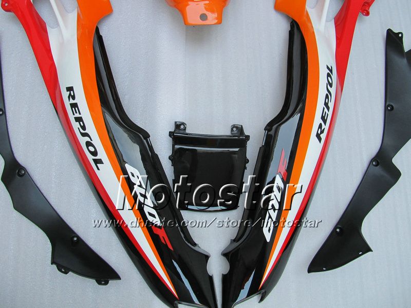 Carene moto HONDA CBR600 F2 91 92 93 94 CBR600F2 1991 1992 1993 1994 CBR 600 carene personalizzate Repsol arancione nero UU29