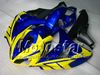 7Gifts Road Racing Wording Kit dla Honda CBR1000RR 06 07 CBR 1000RR 2006 2007 Błyszczący niebieski żółty czarne wróżki zestaw ad59