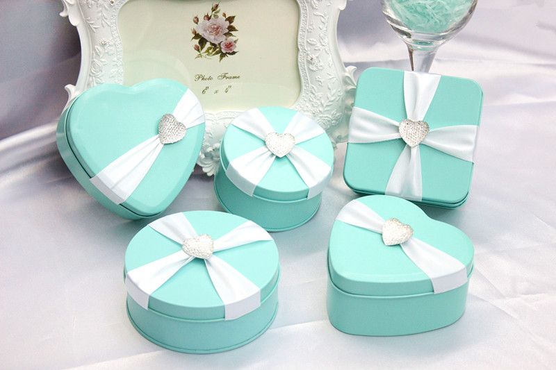 Tiffany Blue Wedding Boxes, Romantic Wedding Party Candy Box, Wedding