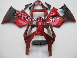 Schwarz-rotes Verkleidungsset für Kawasaki 2005 2006 2007 2008 zzr600 0508 zzr 600 05 06 07 08 Einspritzstraßenrennen chinesische Verkleidungen