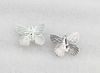 60PCS Bright Silver Plate 19x15mm Butterfly Charms A1266SP