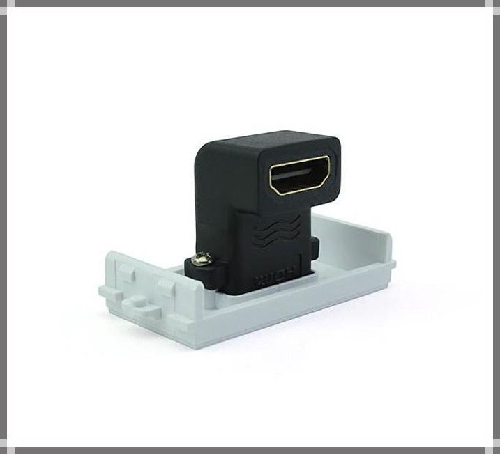 HDMI FEMALE SOCKET MODULE/MODULAR WALL FACE PLATE OUTLET RIGHT ANGLE 90