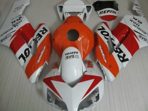 Weiß orangerote REPSOL-Spritzguss-ABS-Verkleidungen für HONDA CBR1000RR 2004 2005 CBR1000 RR CBR 1000RR 04 05 Karosserieverkleidung