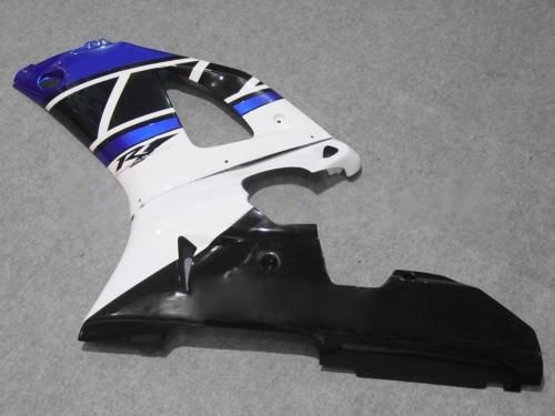 Gratis frakt Blue White Black Fairings for Yamaha YZF R1 2000 2001 YZFR1 00 01 YZF-R1 Full Bodywork Fairing Kit + Vindruta