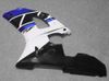 Livre shiping azul branco preto Carenagem para Yamaha YZF R1 2000 2001 YZFR1 00 01 YZF-R1 carenagem completa kit de carenagem + Pára-brisa