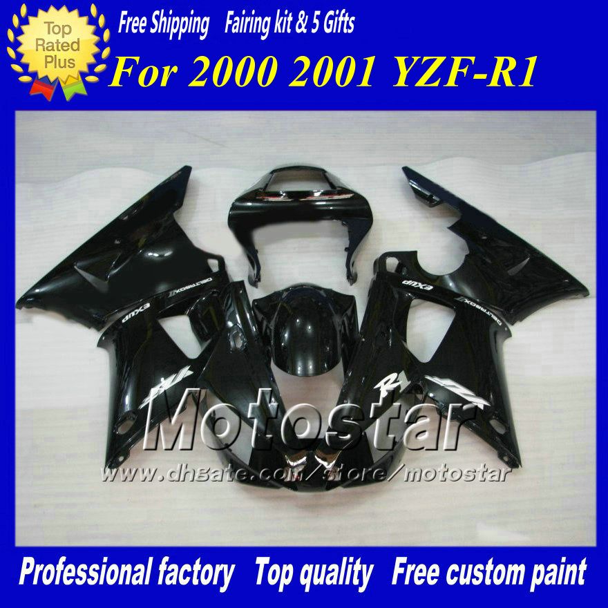 

7 Gifts Free shipping black fairings for 2000 2001 Yamaha YZF R1 YZFR1 00 01 YZF-R1 YZF1000 full fairing kit, Multi-color