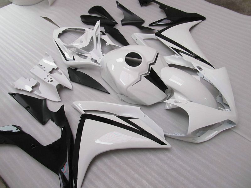 Kit complet de carénage de carrosserie ABS blanc noir pour 2007 2008 YZF R1 YZFR1 07 08 YZF-R1 + cadeau gratuit