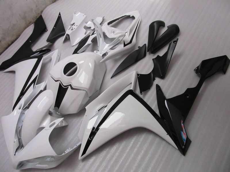 Kit complet de carénage de carrosserie ABS blanc noir pour 2007 2008 YZF R1 YZFR1 07 08 YZF-R1 + cadeau gratuit