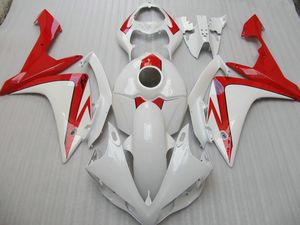 Injection molding free customize fairing kit for Yamaha YZF R1 07 08 white red fairings set YZFR1 2007 2008 OT13