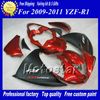 Matte Black Red Fairings för Yamaha 2009 2010 2011 YZF R1 YZFR1 09 10 11 YZF-R1 Full Fairing Kit + Gift