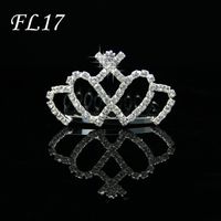 5pcs / lot Crystal Glass Diamonds Mädchen Kopfschmuck Hochzeit Haarteile für Blumenmädchen in Hochzeit FL17