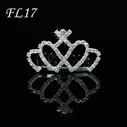 5pcs lot Crystal Glass Diamods Girl's Headpiece Wedding Hairpieces For Flower Girls in Wedding FL17