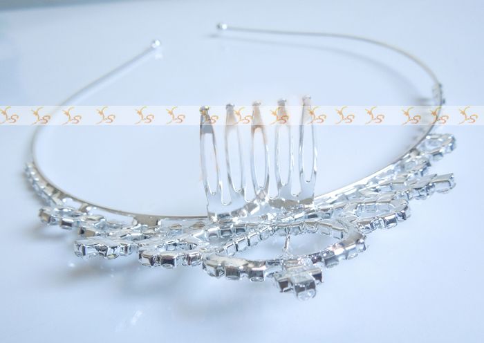 Красивые прозрачные хрустальные бриллианты, свадебные заколки для волос, головной убор с короной для девочек-цветочниц для леди FL189432384