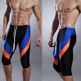 Wholesale Men s Low waist mid long swimming trunks Boy s swimming beachwear shorts boxer swimming trunk swimwear fitness running