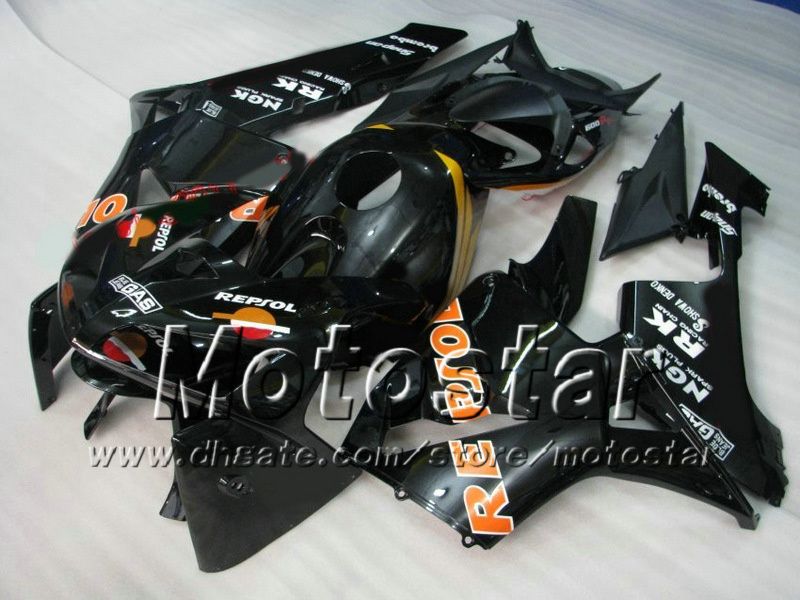 7 Gifts motorcycle fairings for HONDA CBR600RR F5 2005 2006 CBR 600 RR 05 06 glossy black injection molding ABS fairing ae64