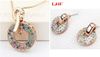 Pendant Necklaces Fashion Accessories Bijouterie for Women Rose Gold Plating Crystal Necklace Earring Jewelry Sets Make with Swarovski Elements 2881s-2xl