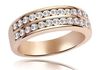 Kryształowa biżuteria damska róża złoty pierścień ozdobiony kryształami z elementów Swarovskiego 4512