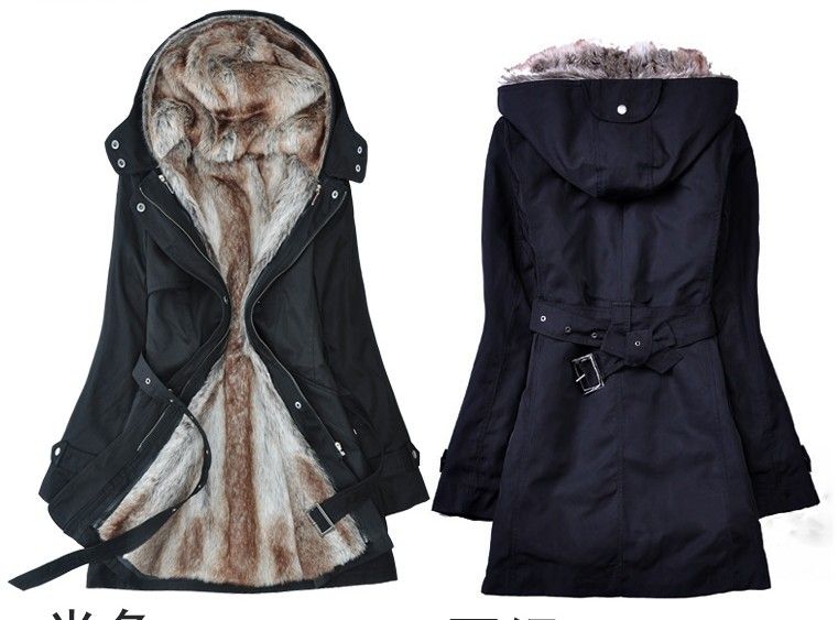 Free Ship New Style Winter Womens Fur Coats Winter Warm Long Coat ...