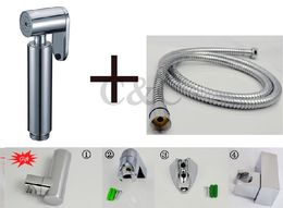 Gift! Wholesale - Free Shipping, Brass Toliet Shower Wall Mounted Chrome Shattaf Bidet A2011S
