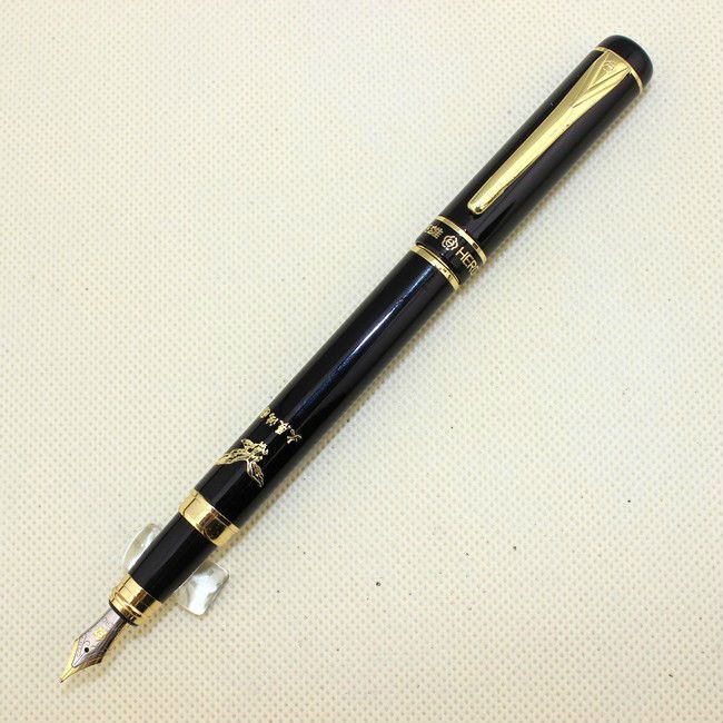 Wholesale Famous Fountain Pen HERO 9039 Grand Plans Black With Golden