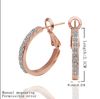 2013 new 18K rose gold plated rhinestone crystal hoop earrings fashion jewelry for women free shipping 10pair/lot
