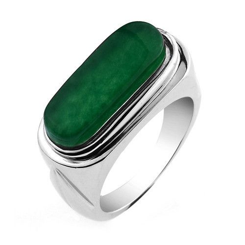 male wedding ring Rings Men Father's Day Men's Rings Jpf 925 Green Emerald