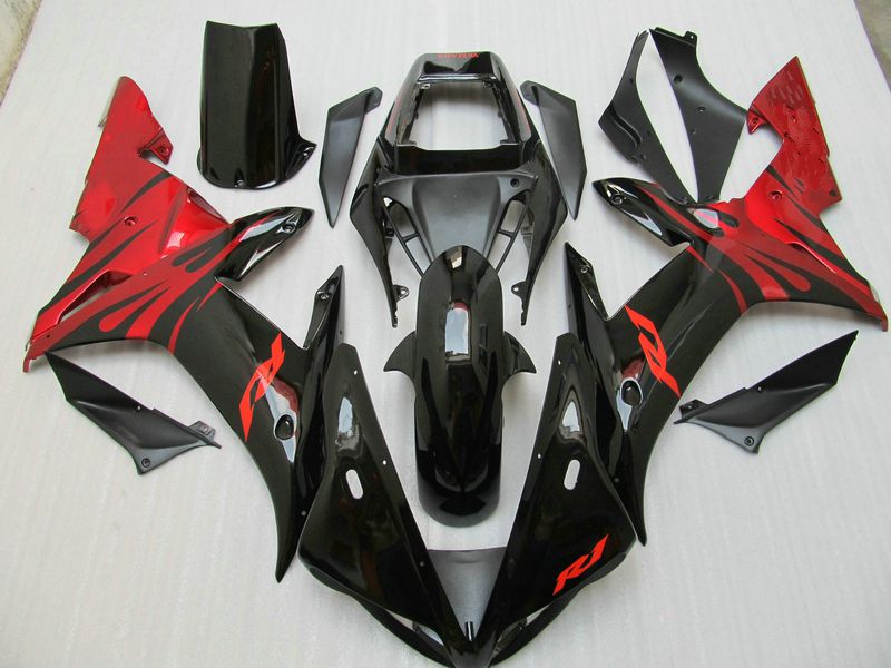 

Bodywork Fairing kit for Yamaha YZF R1 2002 2003 wine red black fairings set YZF R1 02 03 OT14, Same as picture