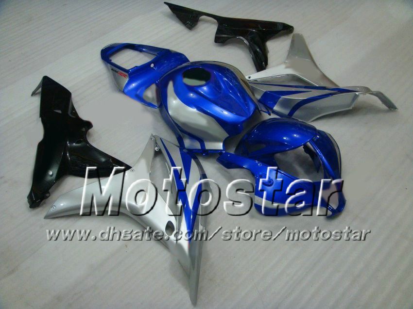 7GIFTS Wtryskarka FORMOWA WŁAŚCICZENIA DO HONDA CBR600RR F5 2007 2008 CBR 600 RR 07 08 Błyszczący Blue Silver Custom Foreing Kit AF14