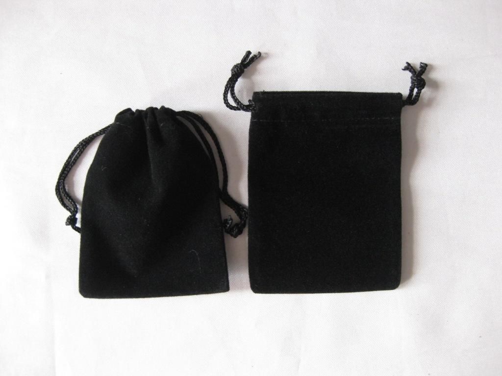 100 pièces sac en velours noir sacs cadeaux pochettes à bijoux 7X9 cm marronbleurouge7144102