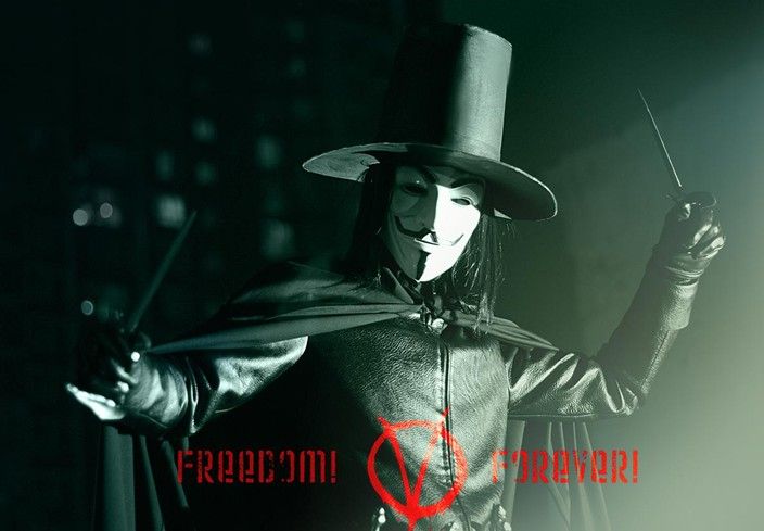 V Mask Vendetta Anonim Film Yetişkin Guy Mask Beyaz Renk Cadılar Bayramı Cosplay4245421