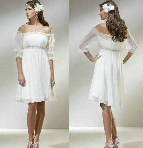 Resultado de imagem para wedding dress short beach