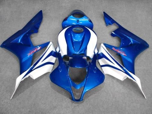 CBR600RR F5 2007 2008 CBR 600 RR 07 08 CBR600 600 RRのための青い白い射出成形フェアリングキット