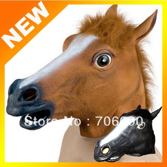 Creepy Horse Mask Head Halloween Costume Theater Prop Novelty Latex Rubber From Feida98, 11.17
