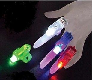 Julklappar LED Bright Finger Ring Lights Rave Party Glow 4x Color Kids Toys 4726555