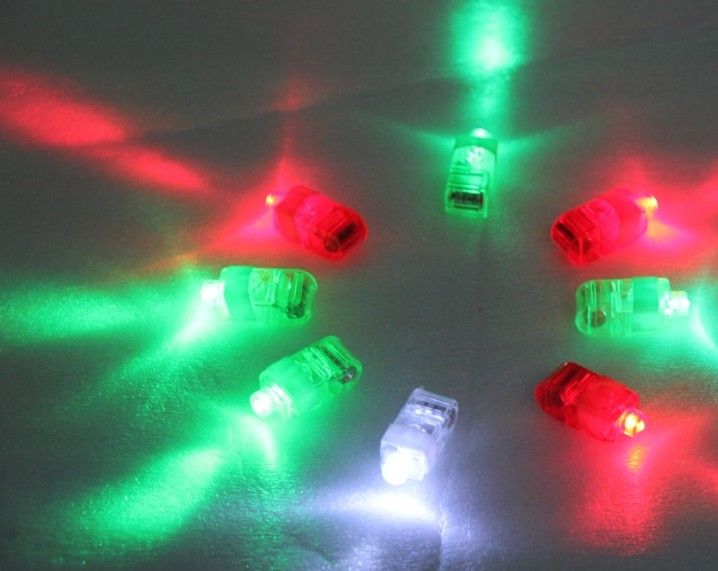 Julklappar LED Bright Finger Ring Lights Rave Party Glow 4x Color Kids Toys 4726555