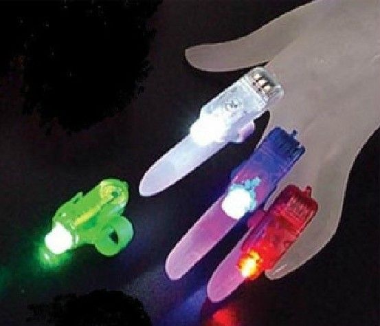 크리스마스 선물 LED 밝은 손가락 반지 조명 격파 파티 빛 4 배 컬러 아이 장난감 7364904