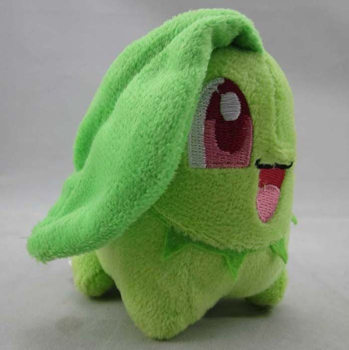 sleeping chikorita plush