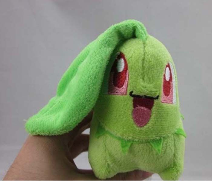 sleeping chikorita plush