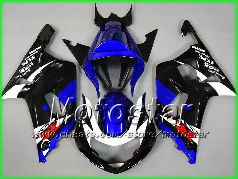 7 regalos carenados de motocicleta para SUZUKI GSXR 600 750 K1 2001 2002 2003 GSXR600 GSXR750 01 02 03 R600 R750 azul negro carenado aa13