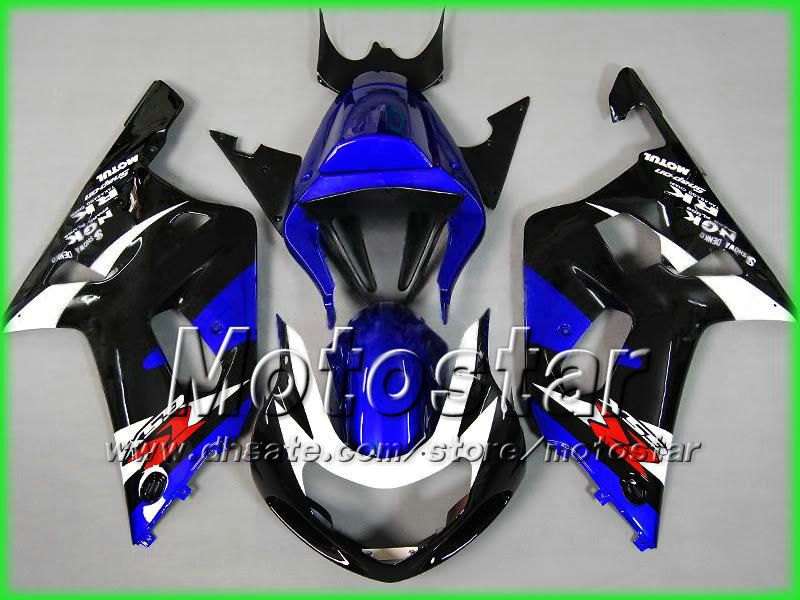 7gifts carénages de moto pour SUZUKI GSXR 600 750 K1 2001 2002 2003 GSXR600 GSXR750 01 02 03 R600 R750 bleu noir carénage aa13