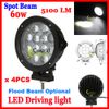 2PCS 7 "60W Cree 12-LED * (5W) Spot Driving Work Light SUV ATV 4WD 4x4 Jeep Flood Beam 5100LM IP68 Trucklampa 1km Light Distance Pencil Euro