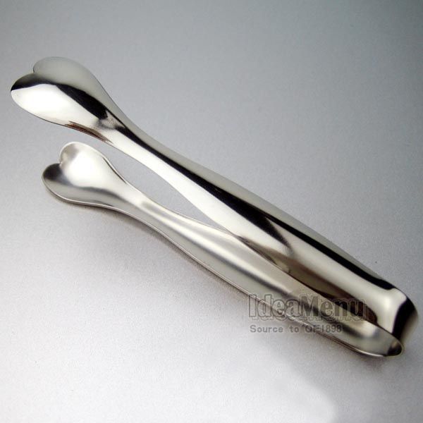 Heart Rock Sugar Tongs Food Clamp 120mm 304 Stainless Steel Food Tongs