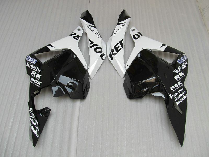 Zwart Wit ABS Kuip Kit voor HONDA CBR600RR 2009 2010 2011 CBR 600RR CBR600 RR F5 09 10 11 REPSOL Injectie stroomlijnkappen kits