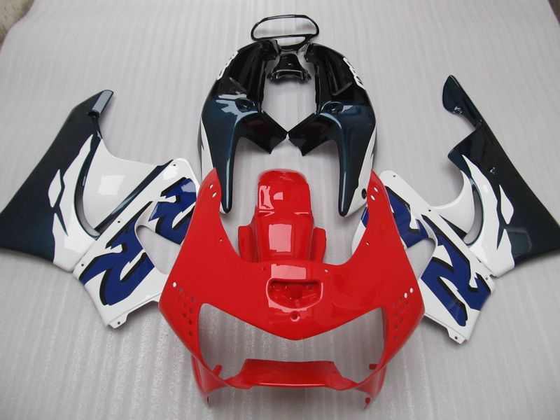 Red Blue Fairings Kit för Honda CBR900RR 919 CBR CBR919RR CBR919 1998 1999 98 99 Full Set Fairing Kit